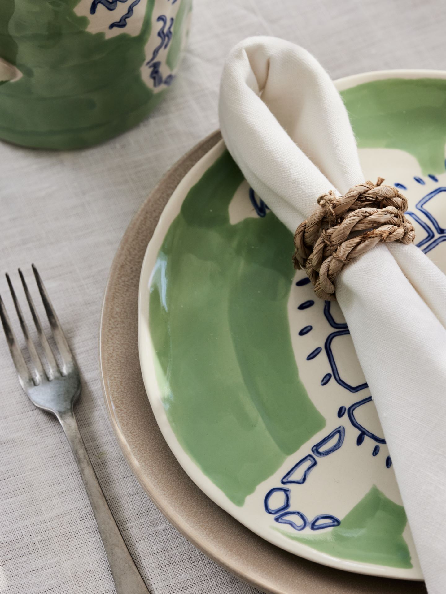 Linserviett hvit - 2