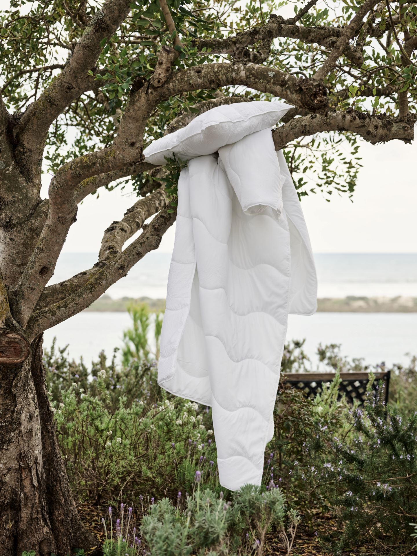 Helårs fiberdyne-/putesett hvit - 3