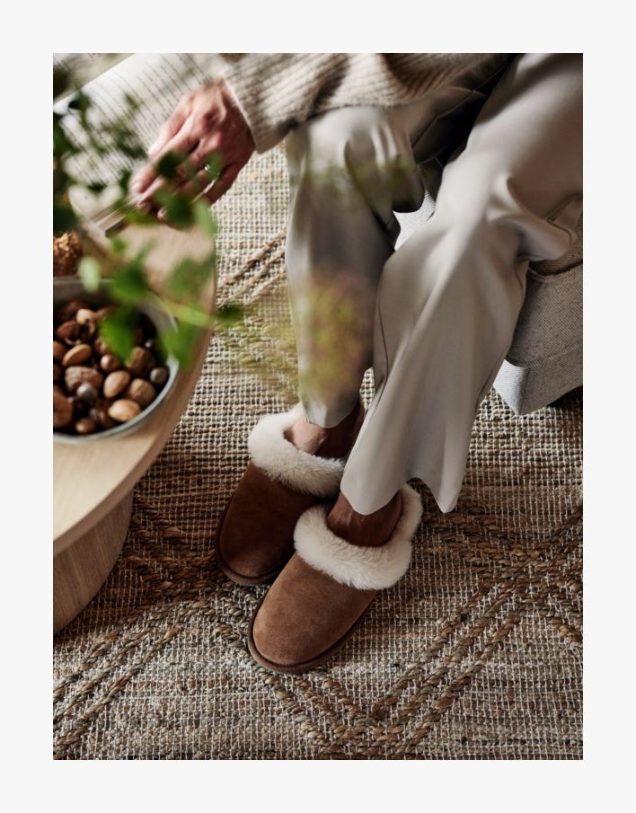 Skinntøfler brun - 37/38 brun - 1