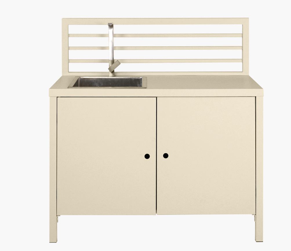 Utekjøkken modul med servant krem - 60x120x122 cm krem - 1