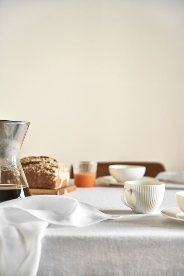 Kopp m/ skål hvit - 7