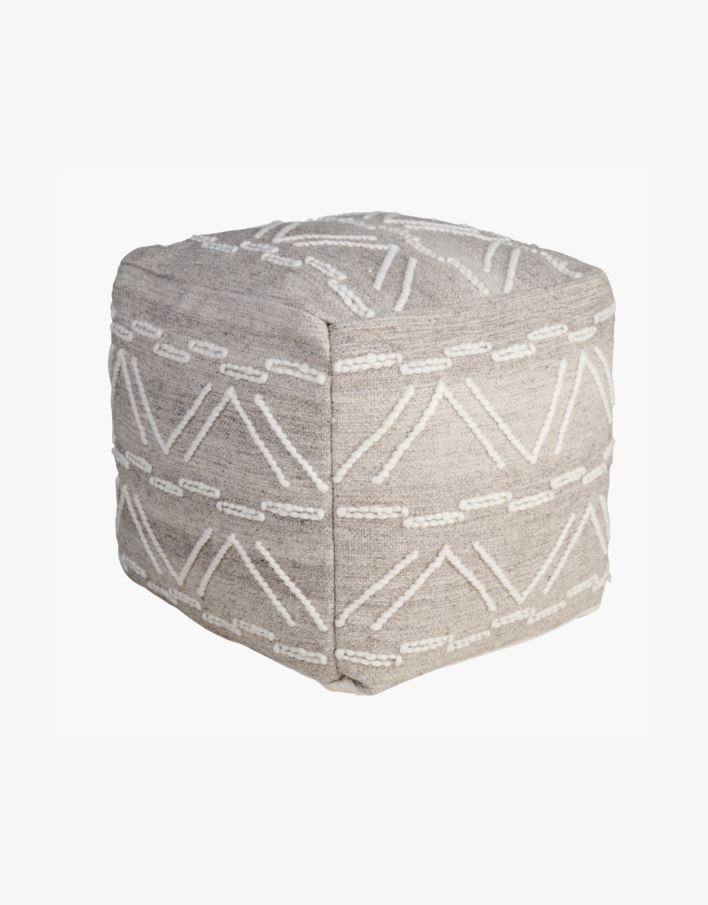 Puff lys beige - 40x40x40 cm lys beige - 1