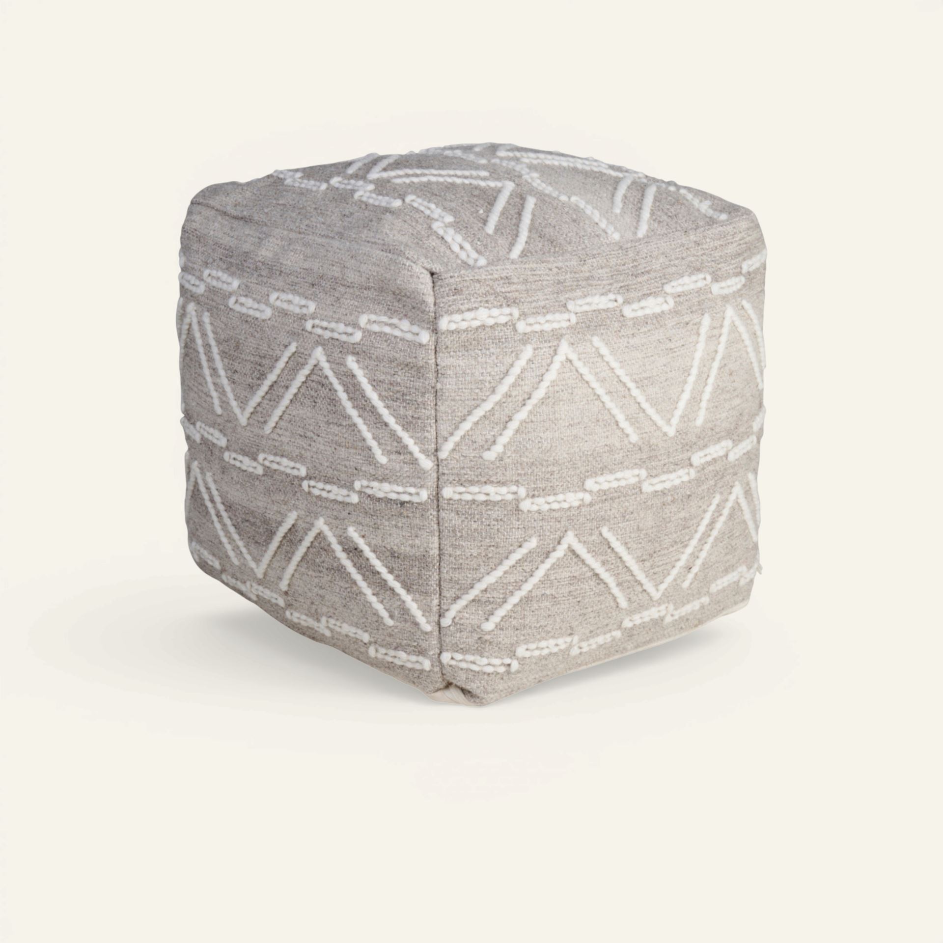 Puff lys beige - 40x40x40 cm lys beige - 1