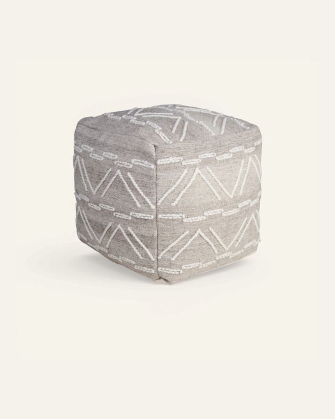 Puff lys beige - 40x40x40 cm lys beige - 1