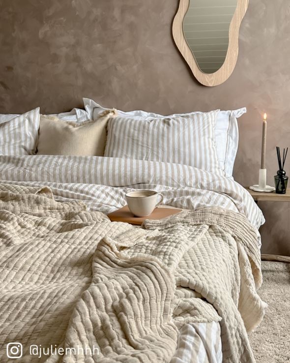 Bomull sengesett beige - 6