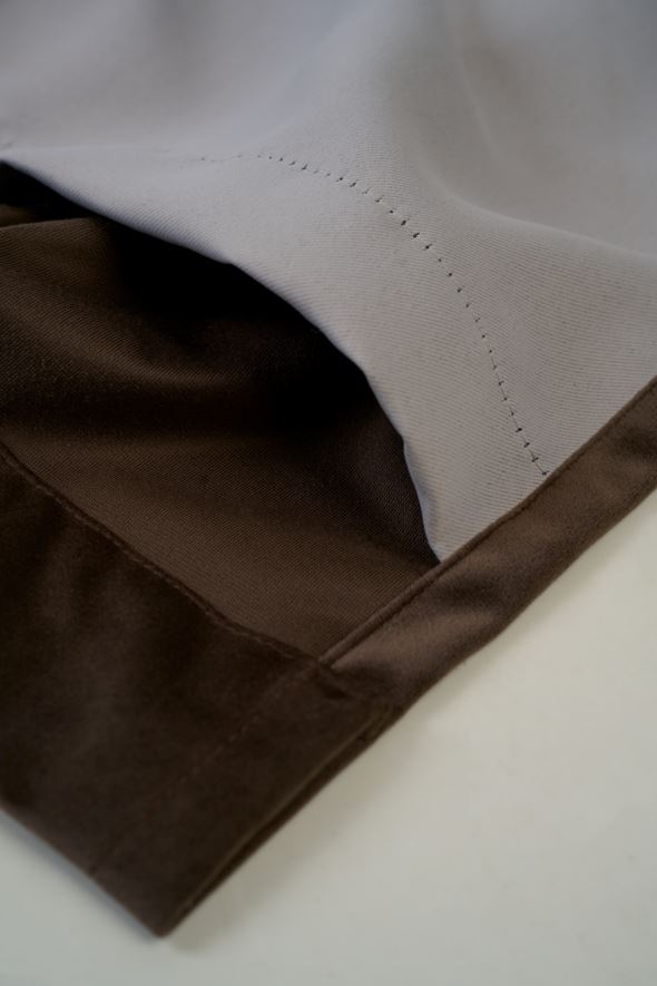 Lysdempende gardin mørk brun - 4