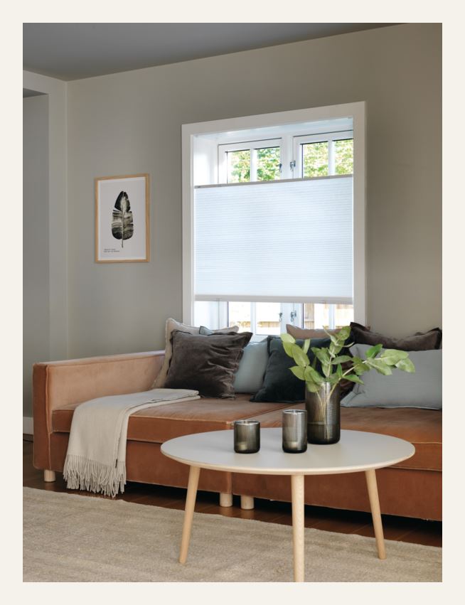 Lysfilt. dobbel plisségardin hvit - 2