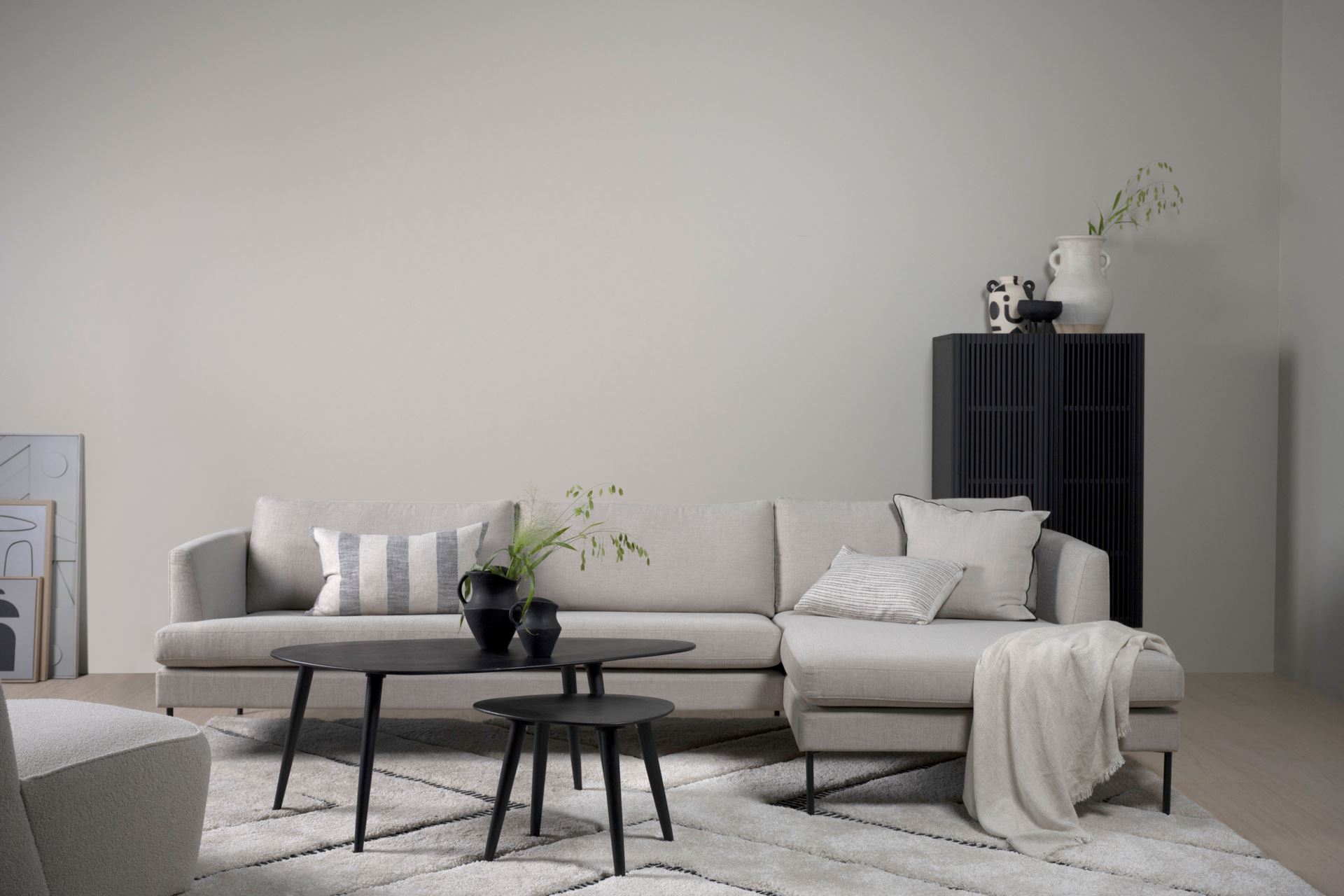 Sofa sjeselong høyre beige - 2