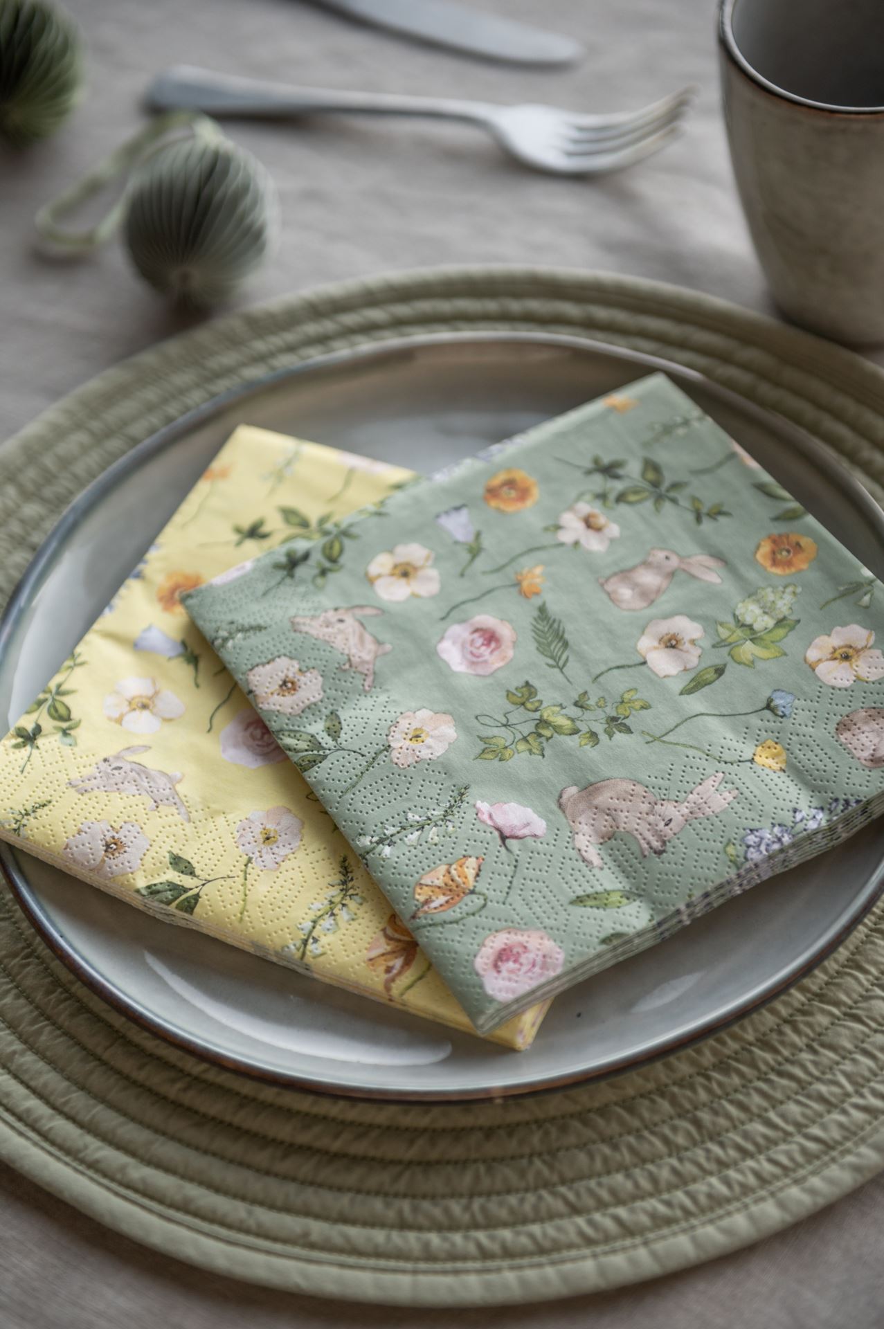 Papirservietter multi gul - 3