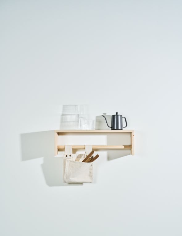 Hylle m/stang lys natur - 4