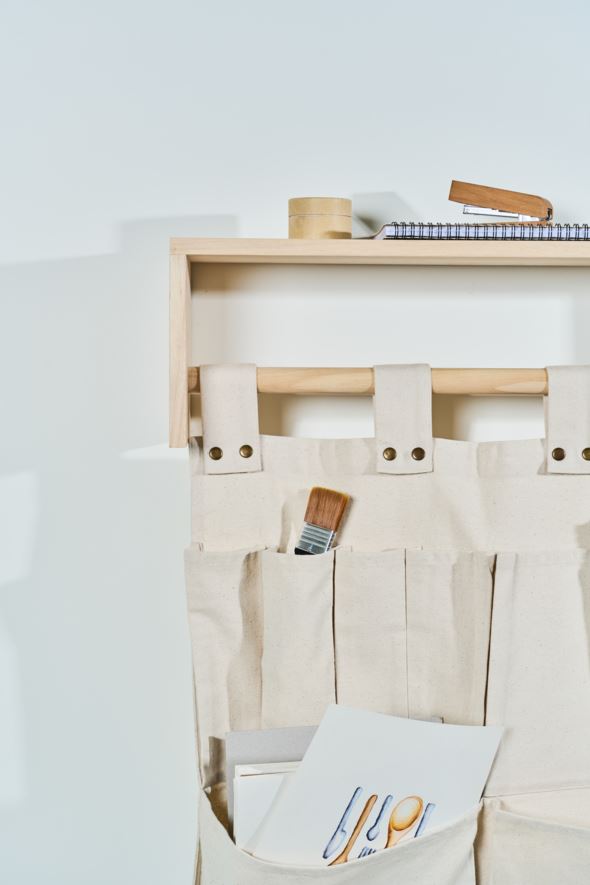 Hylle m/stang lys natur - 5