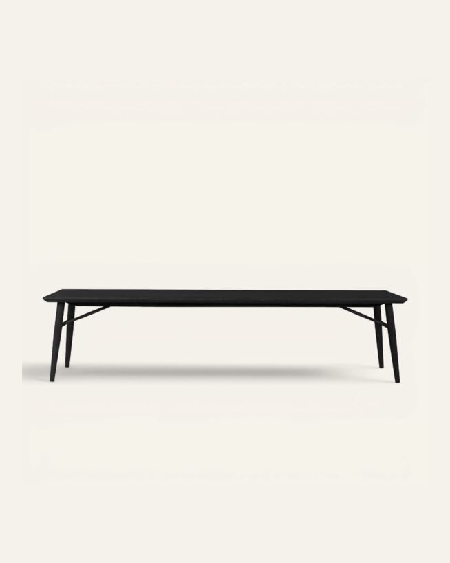 Spisebenk svart - 40x190x45 cm svart - 1