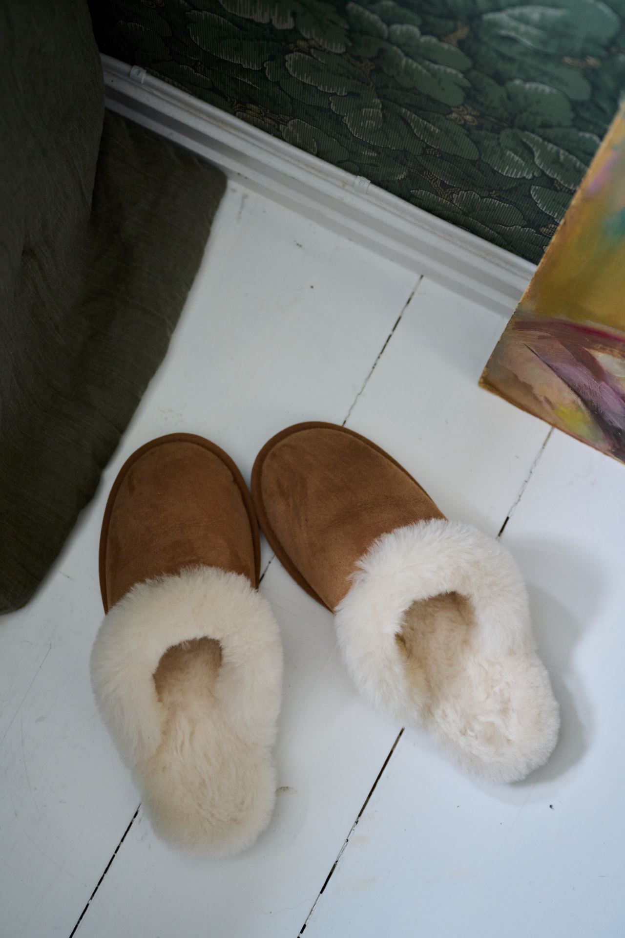 Skinntøfler brun - 5