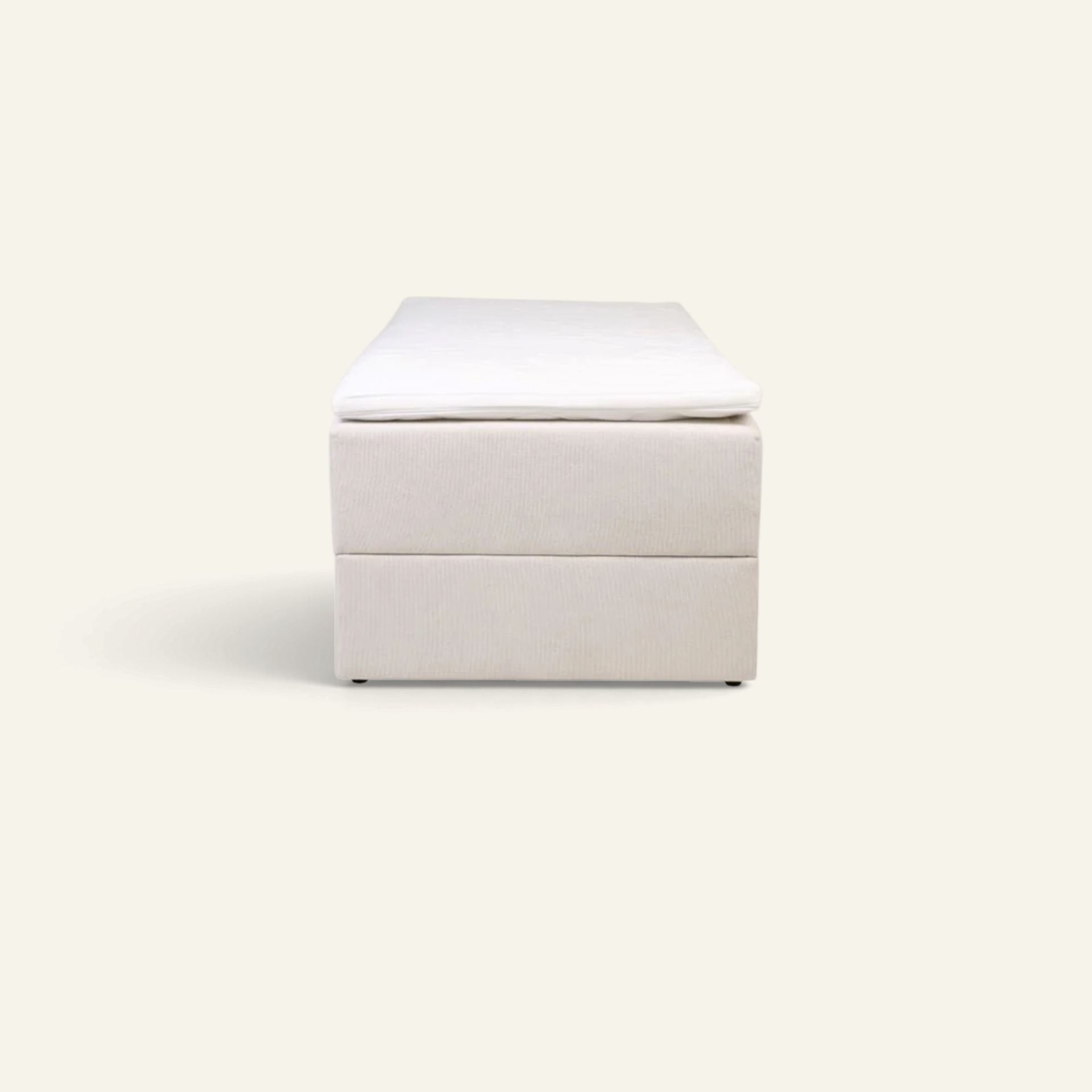 Seng med oppbevaring beige - 120x200x59 cm beige - 1