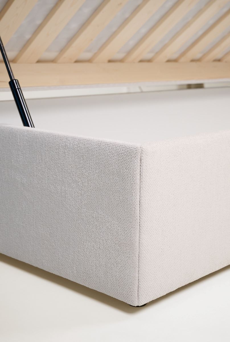 Seng med oppbevaring beige - 6