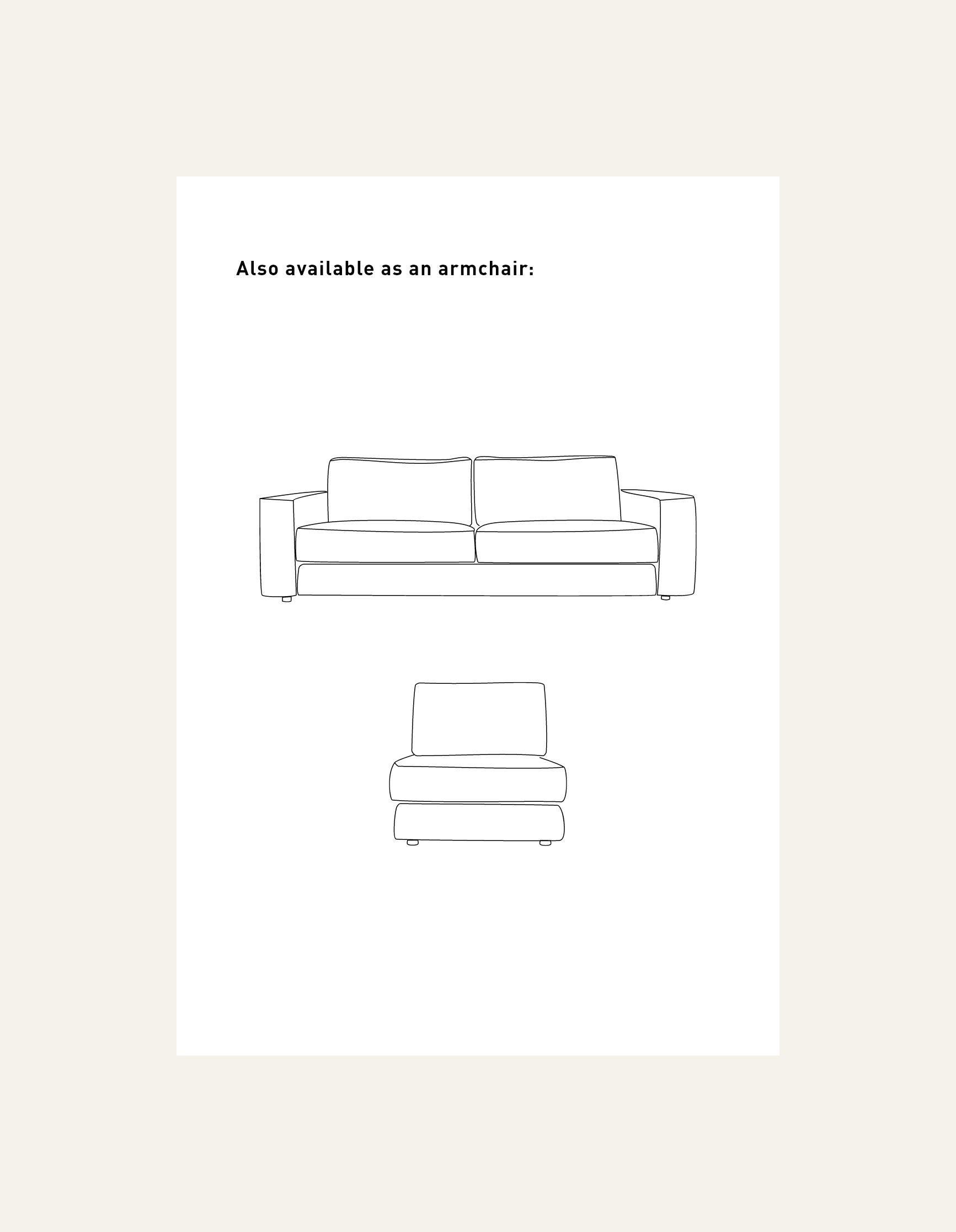 3 seter sofa natur - 12
