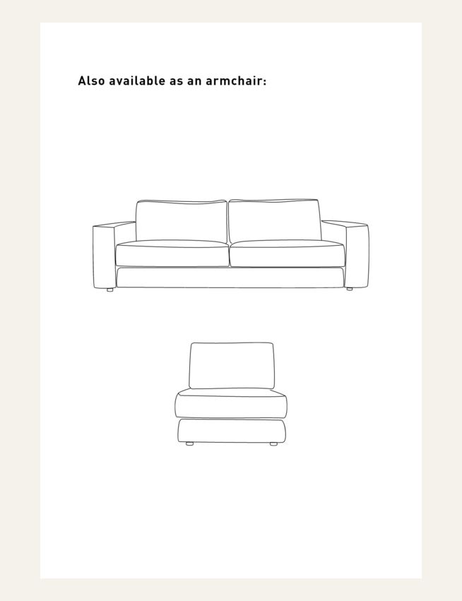 3 seter sofa natur - 12