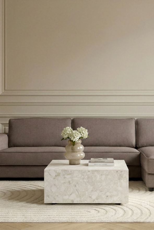 Sofa sjeselong høyre brun - 2
