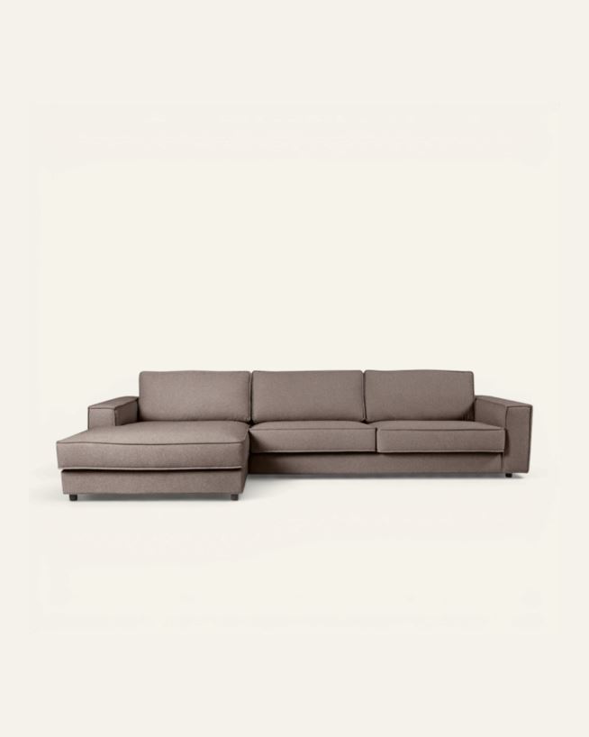 Sofa sjeselong venstre brun - 315x156x79 cm brun - 1