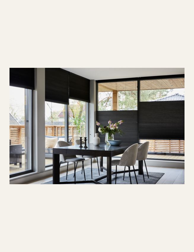 Premium opp&ned dobbel plisségardin m/snortrekk 25mm multi - 2