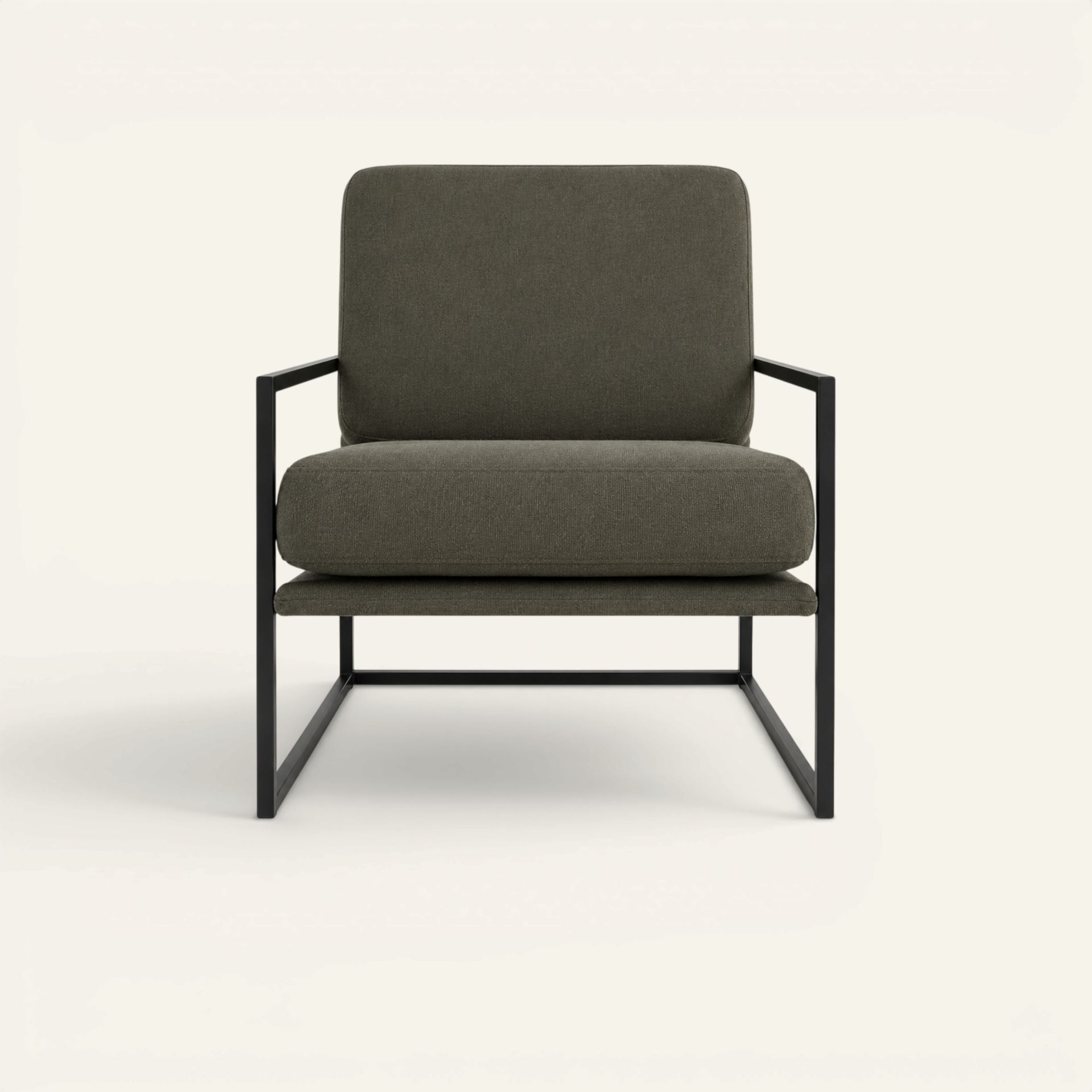 Loungestol olivengrønn - 66x86x78 cm olivengrønn - 1