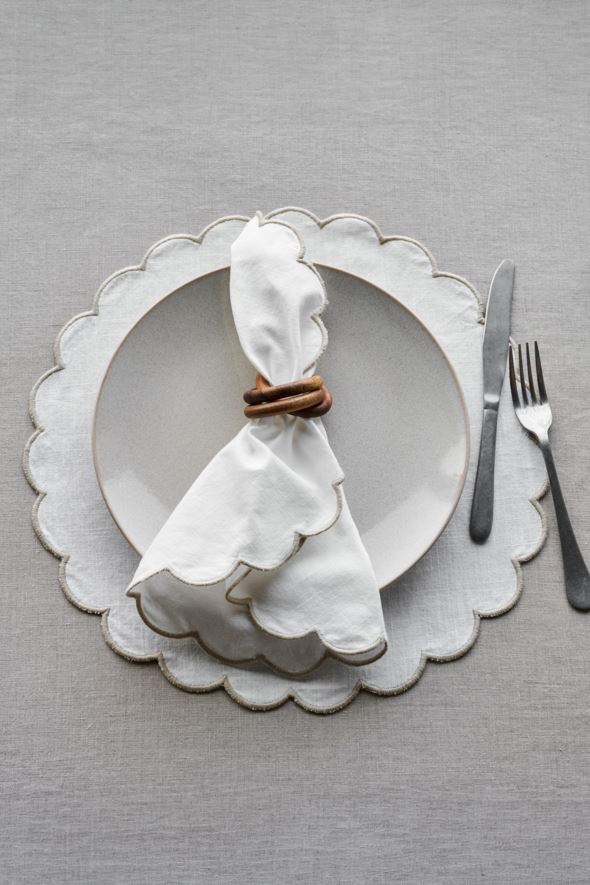 Tøyserviett hvit - 3