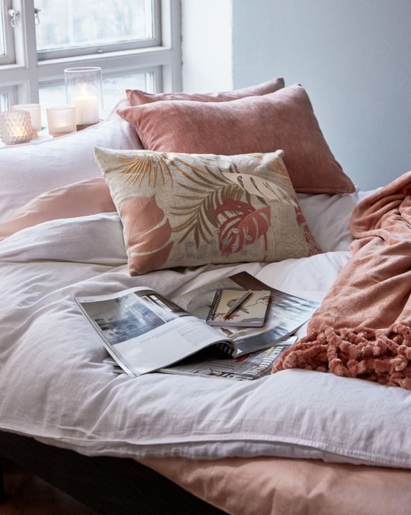 Lin & bomull sengesett hvit - 3