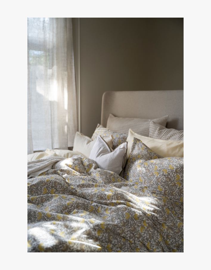 Flanell sengesett multi gul - 200x220 cm multi gul - 1