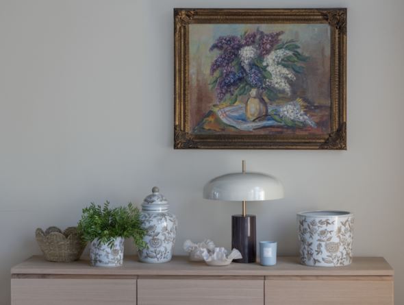 Bordlampe multi beige - 3