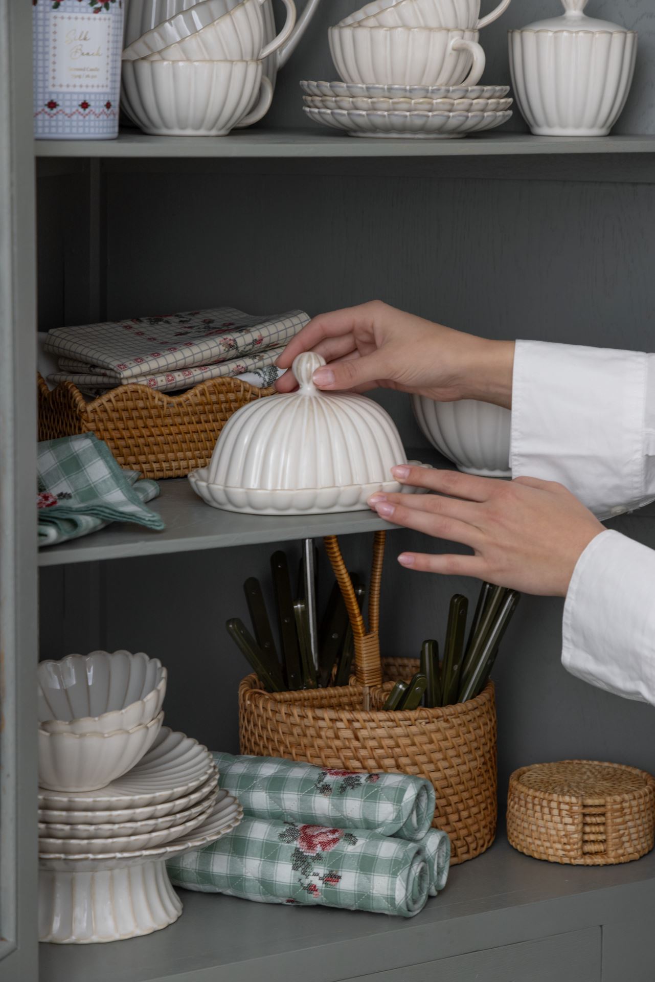 Smørfat m/lokk hvit - 2