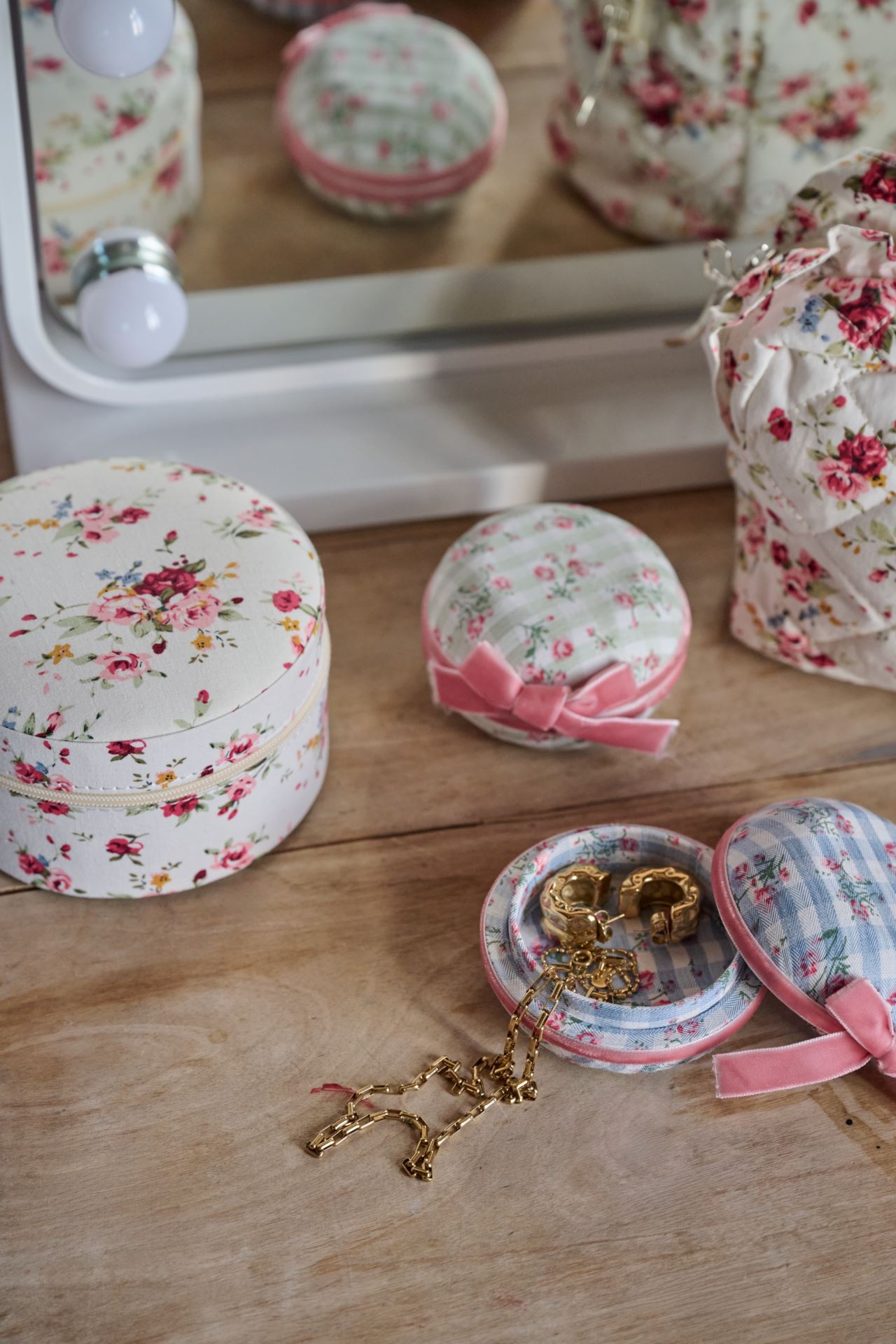 Smykkeskrin m/glidelås hvit - 2