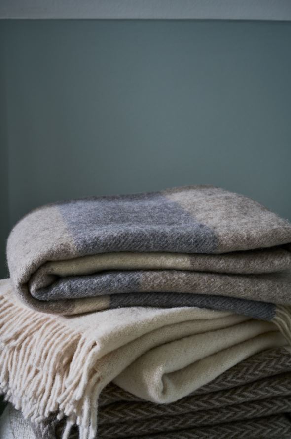 Ullpledd offwhite - 2