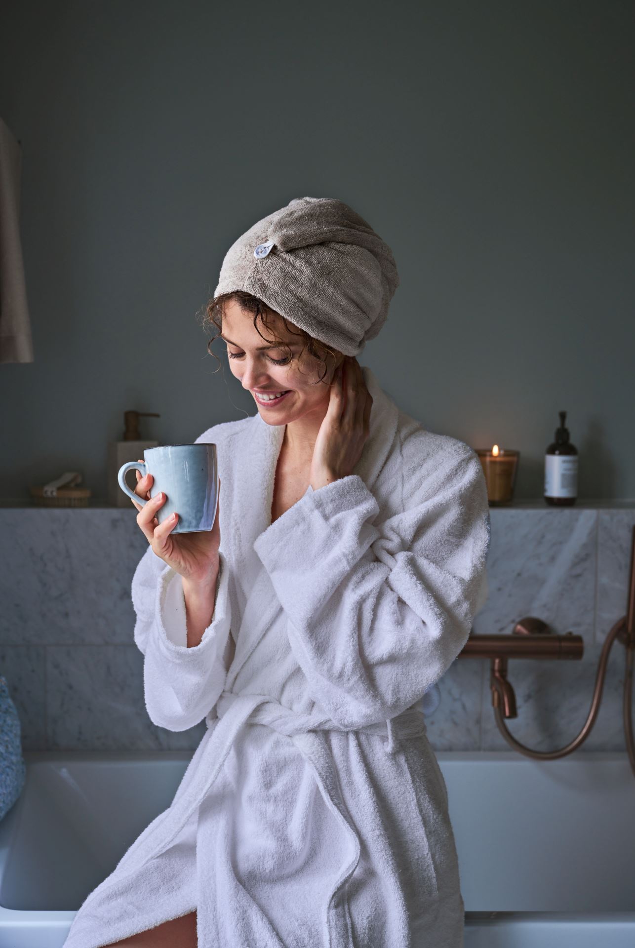 Hodehåndkle beige - 11