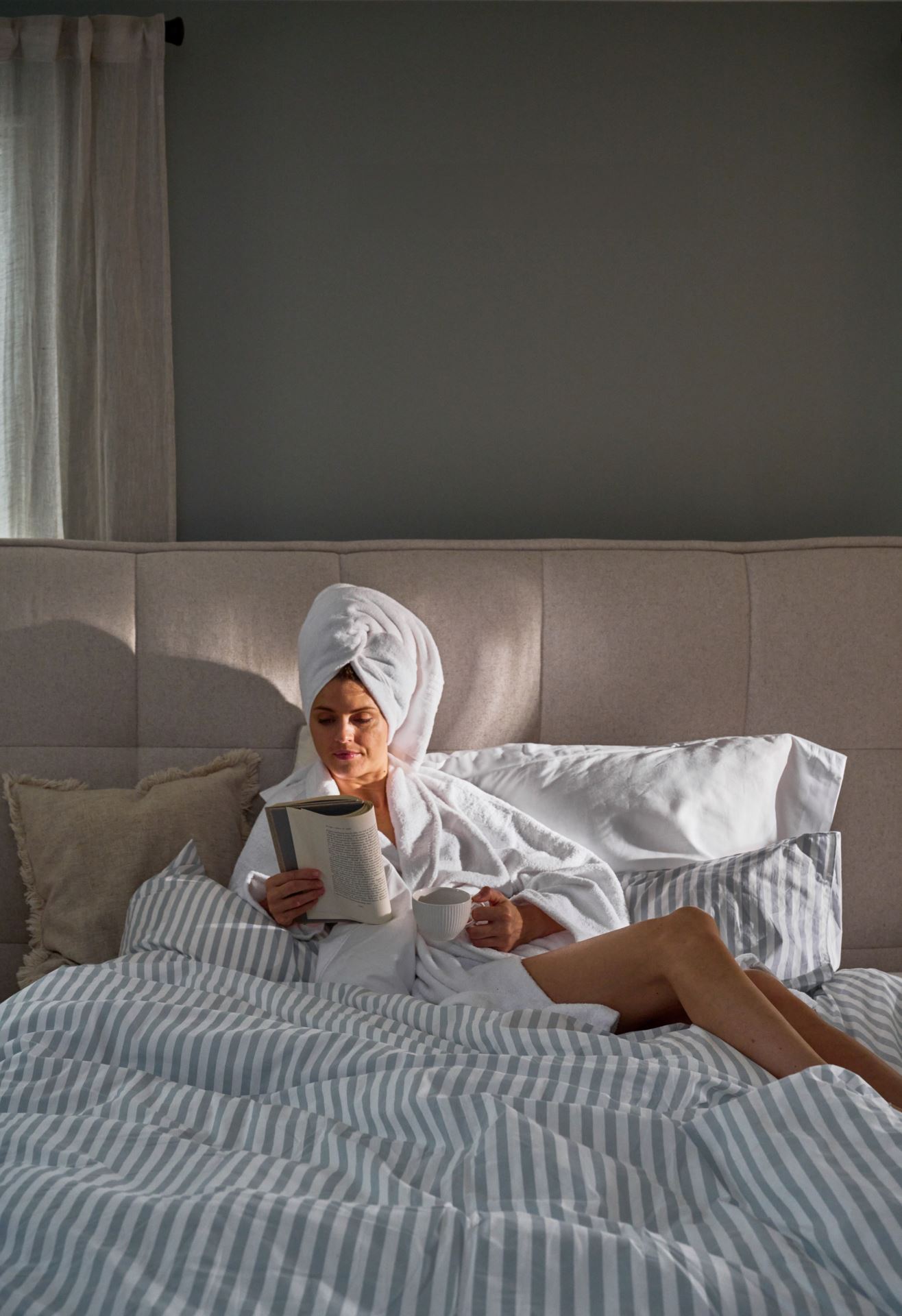 Bomull sengesett blå - 140x200 cm/50x70 cm blå - 1