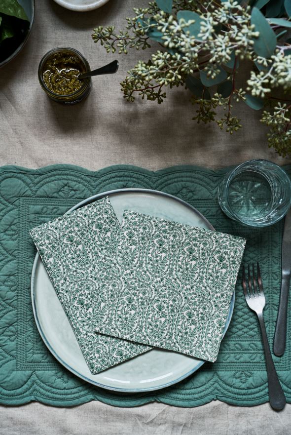 Buffet papirservietter grønn - 2