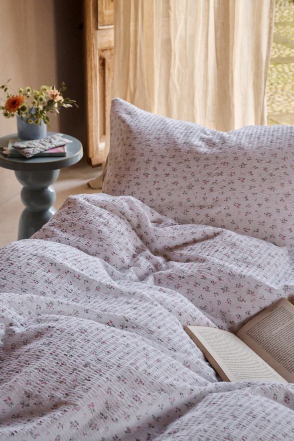 Krepp sengesett rosa - 2