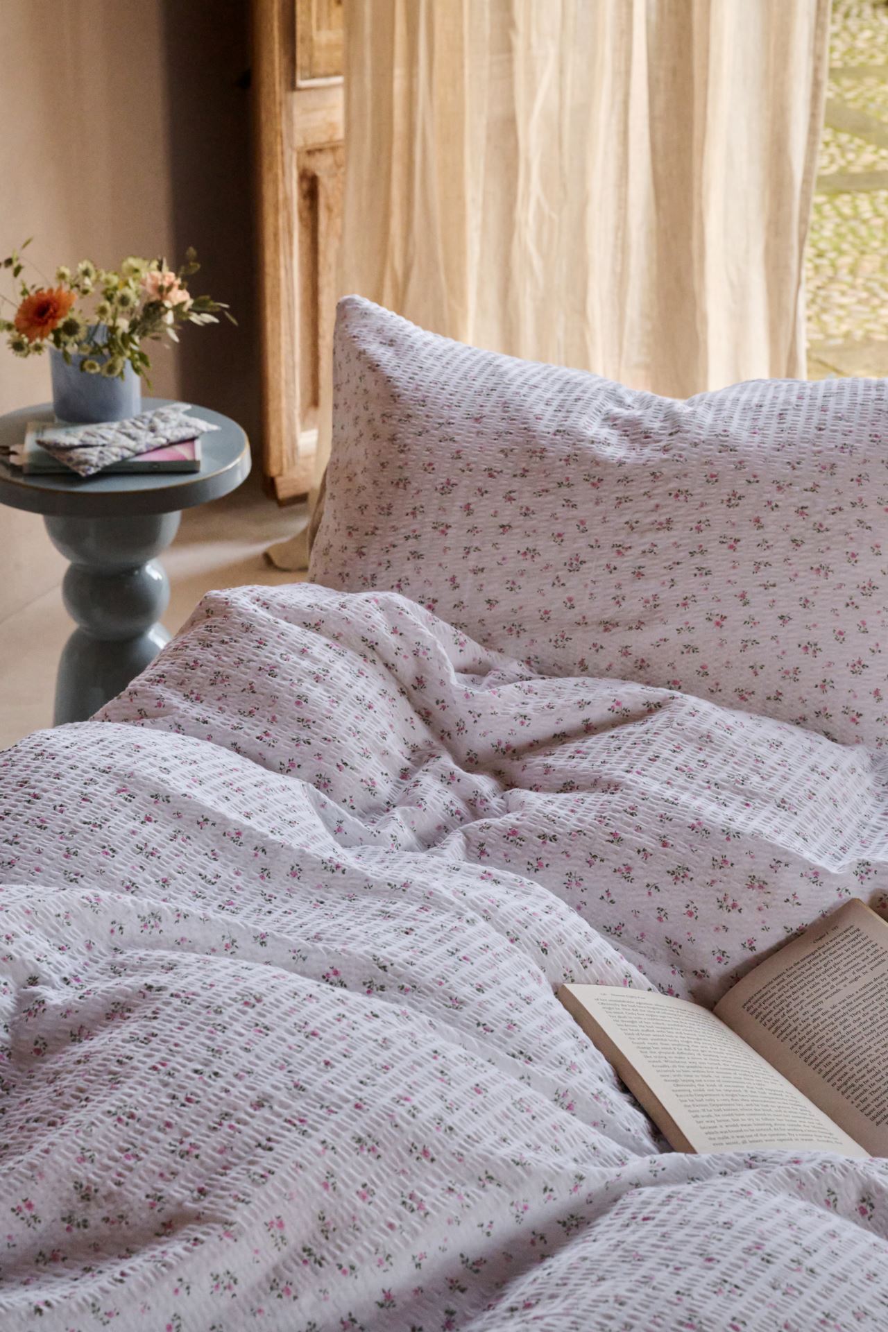 Krepp sengesett rosa - 2