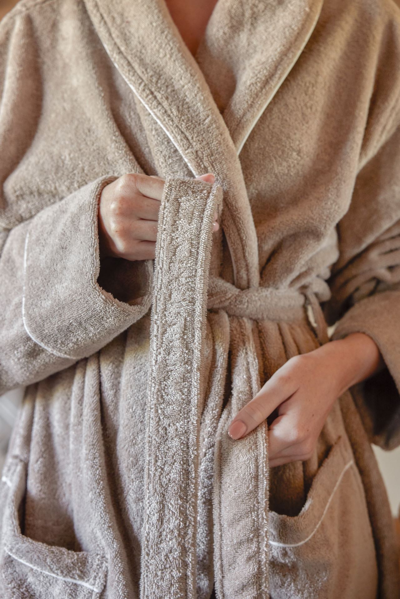 Badekåpe beige - 2