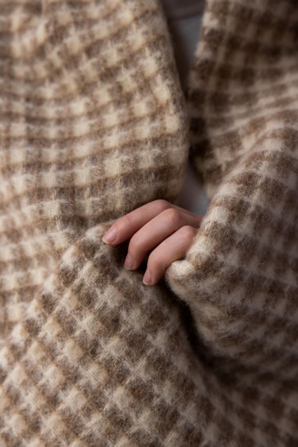 Ullpledd multi beige - 3