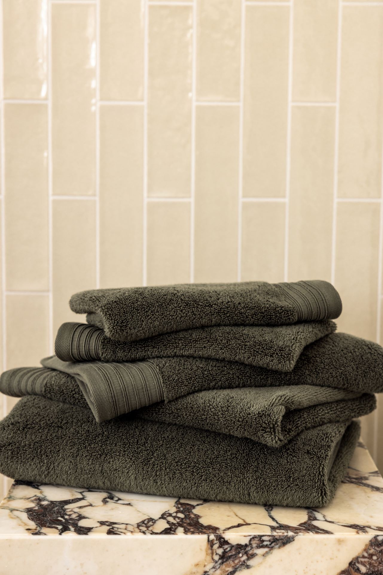 Gjestehåndkle olivengrønn - 6