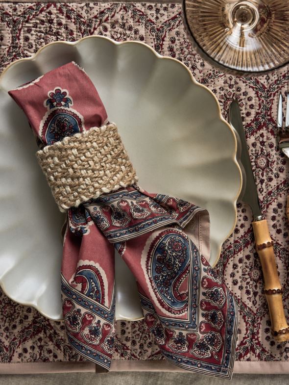 2 pk serviettringer natur - 2