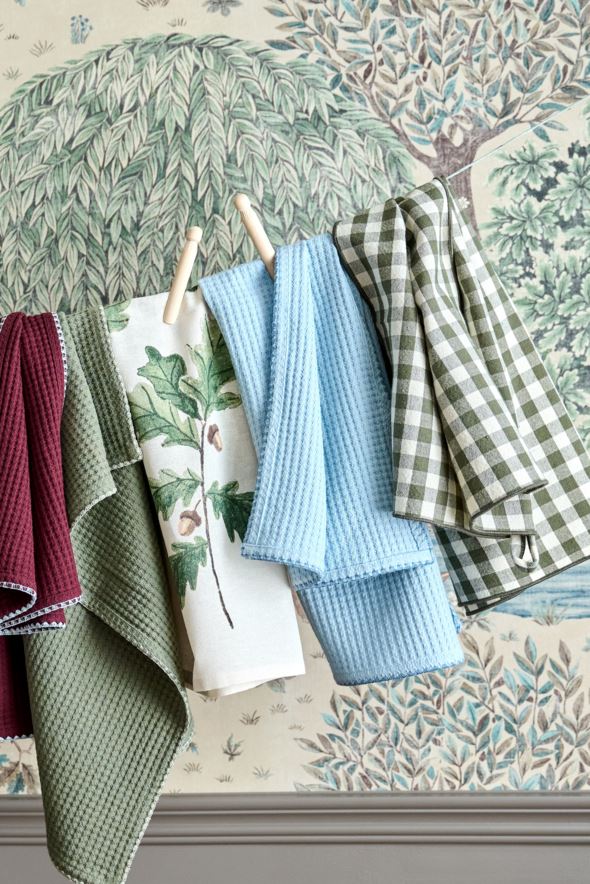 Kjøkkenhåndkle lys blå - 2