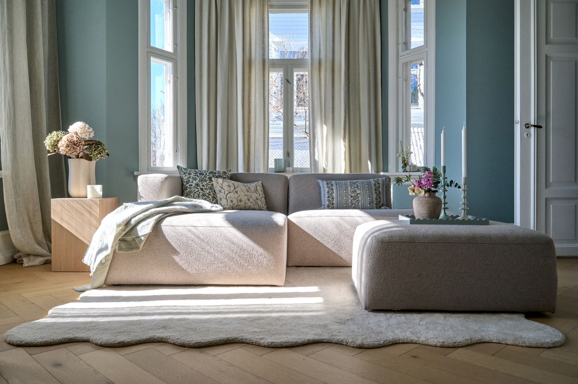 Modulsofa puff beige - 4