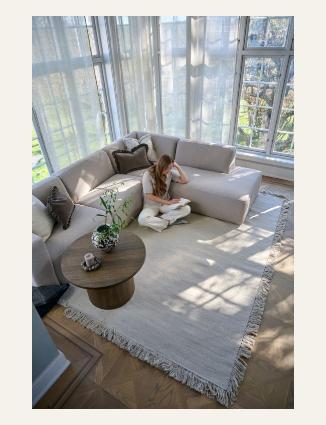Modul 1,5 seter uten armlene beige - 2