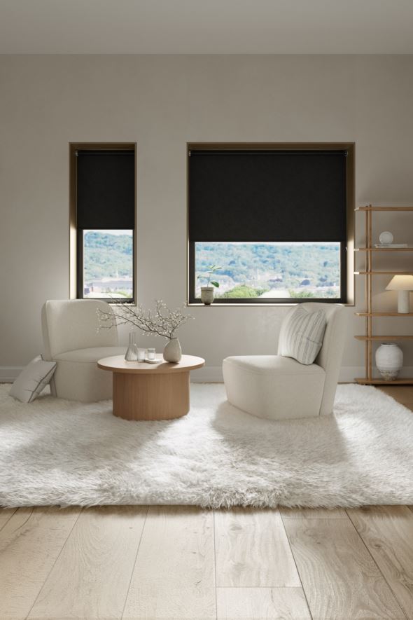 Lystett rullegardin svart - 3