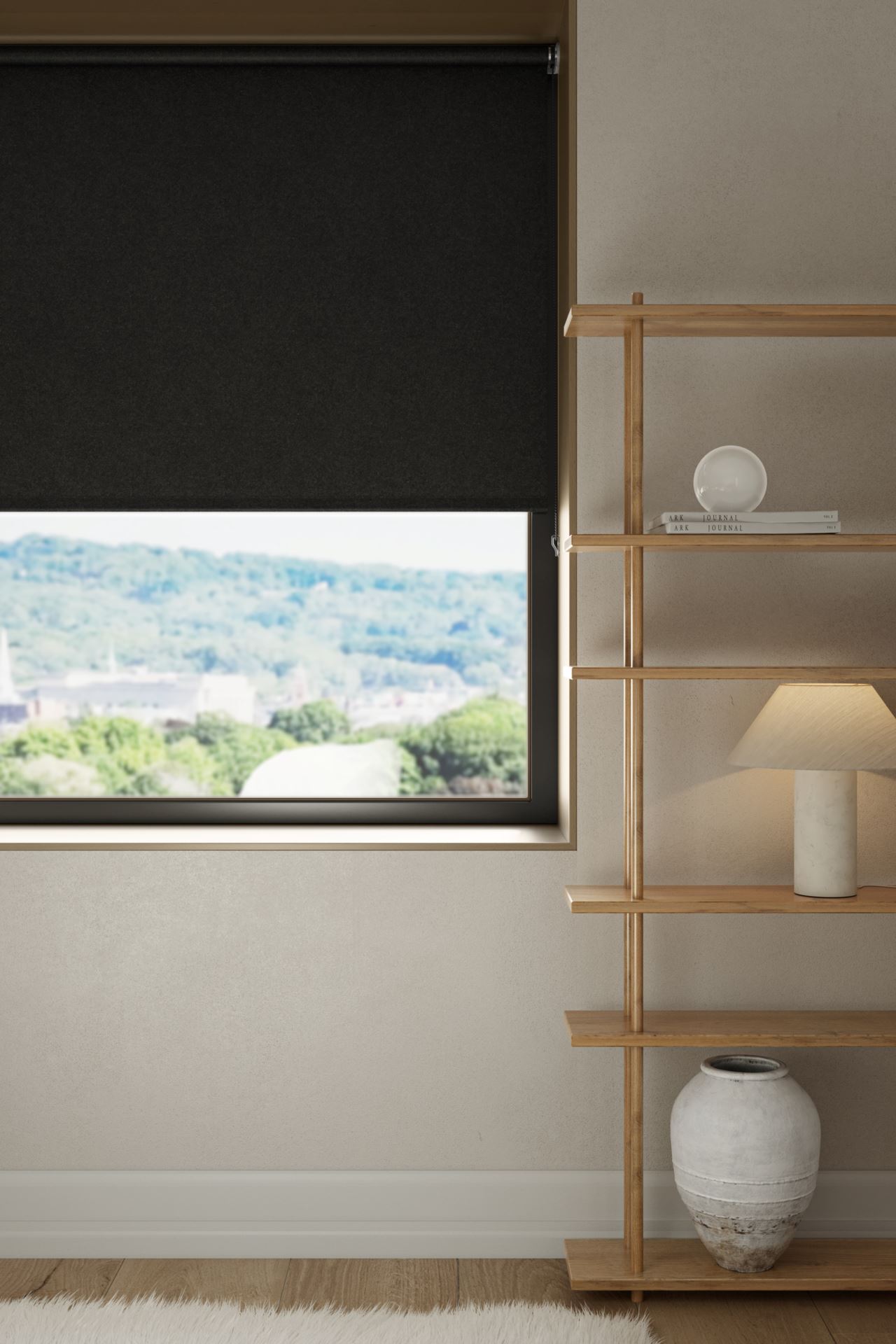 Lystett rullegardin svart - 100x185 cm svart - 1