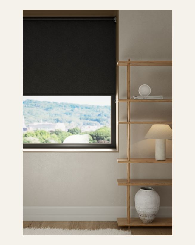 Lystett rullegardin svart - 100x185 cm svart - 1