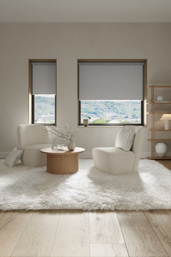 Lystett rullegardin trådløs grå - 3