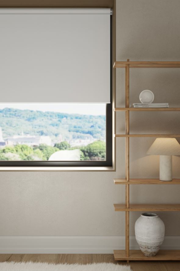 Lystett rullegardin trådløs hvit - 2