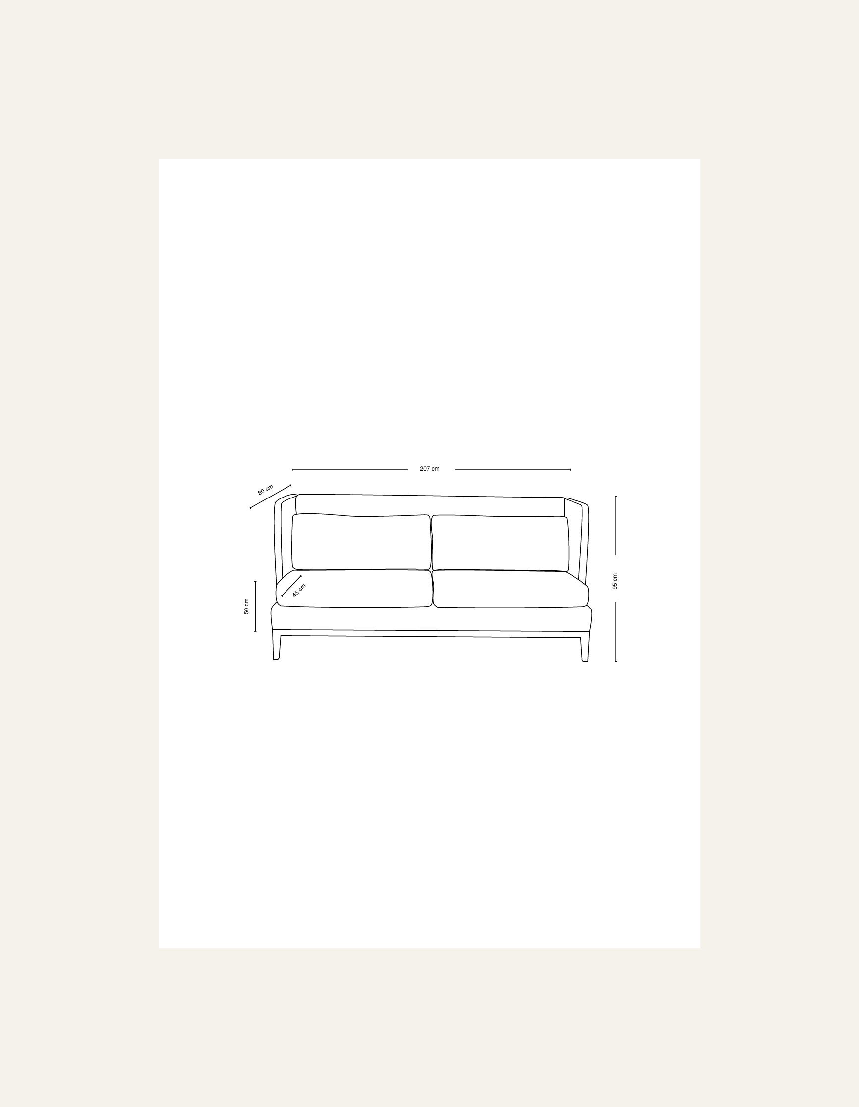 Spisestuesofa beige - 11